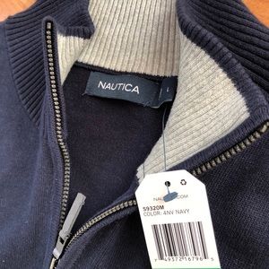 NAUTICA Men’s /Mock Neck with quarter zip Closure.